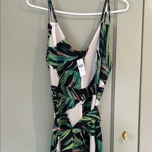 Tropical Leaf Print Jumpsuit from Anthropologie